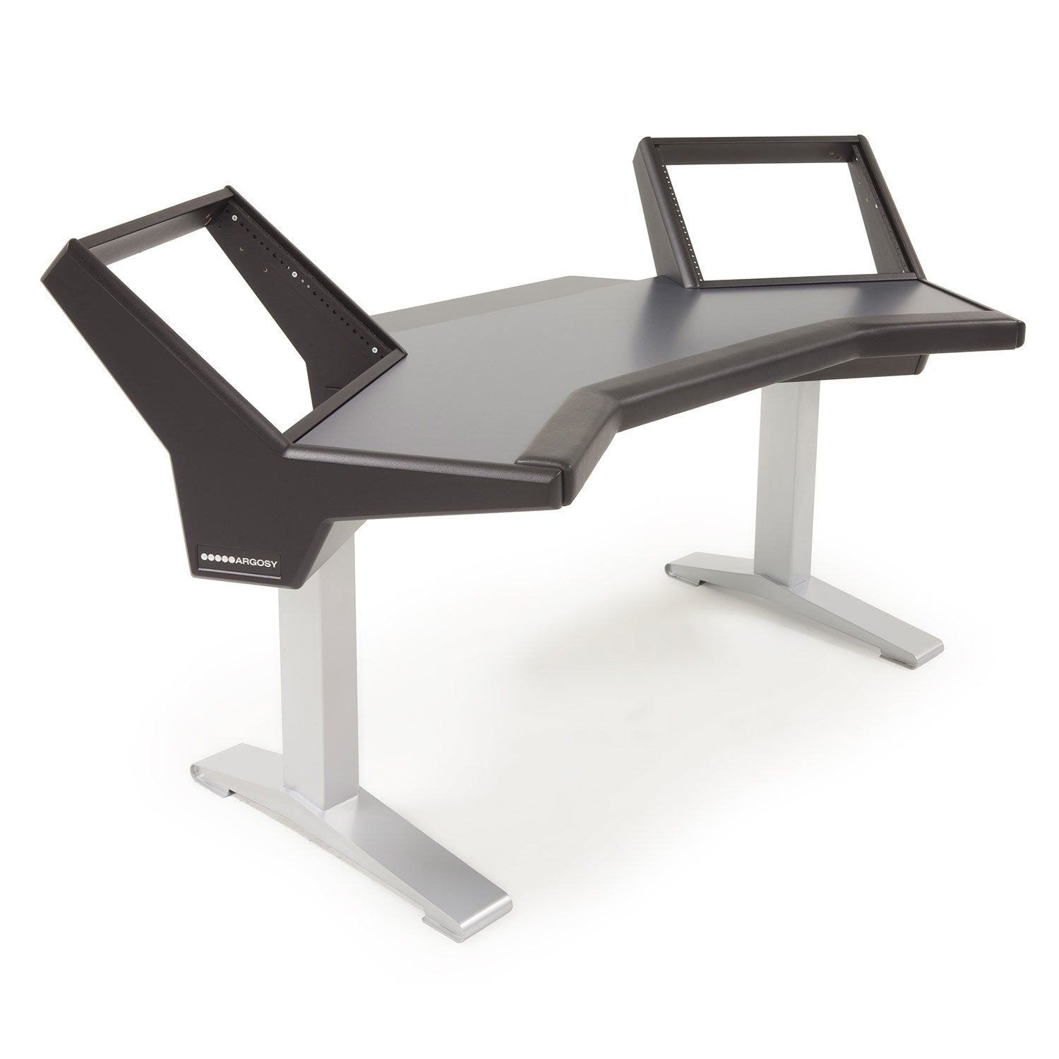 Argosy HALO-H-B-S Halo Desk W/Black End Panels And Silver Legs