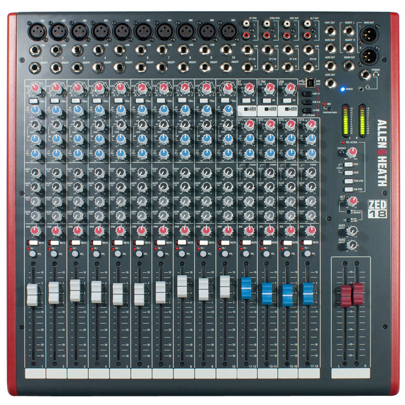 Allen and Heath ZED-18 Compact Live/Recording Mixer (with USB)
