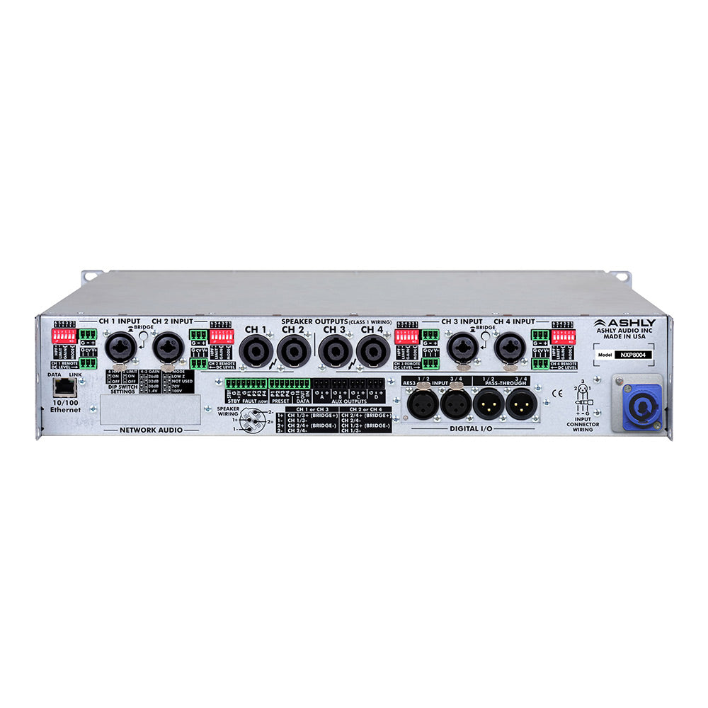 Ashly NXP8004 4-Channel 800-Watt Power Amplifier with Protea Processing