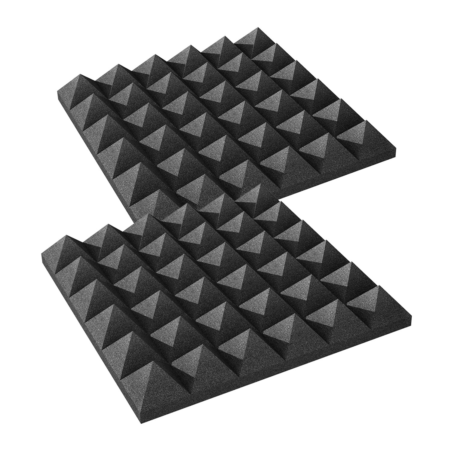 Auralex 2" Studiofoam Pyramid - 2x2 Foot Absorption Panel (Charcoal / 2 Pack)