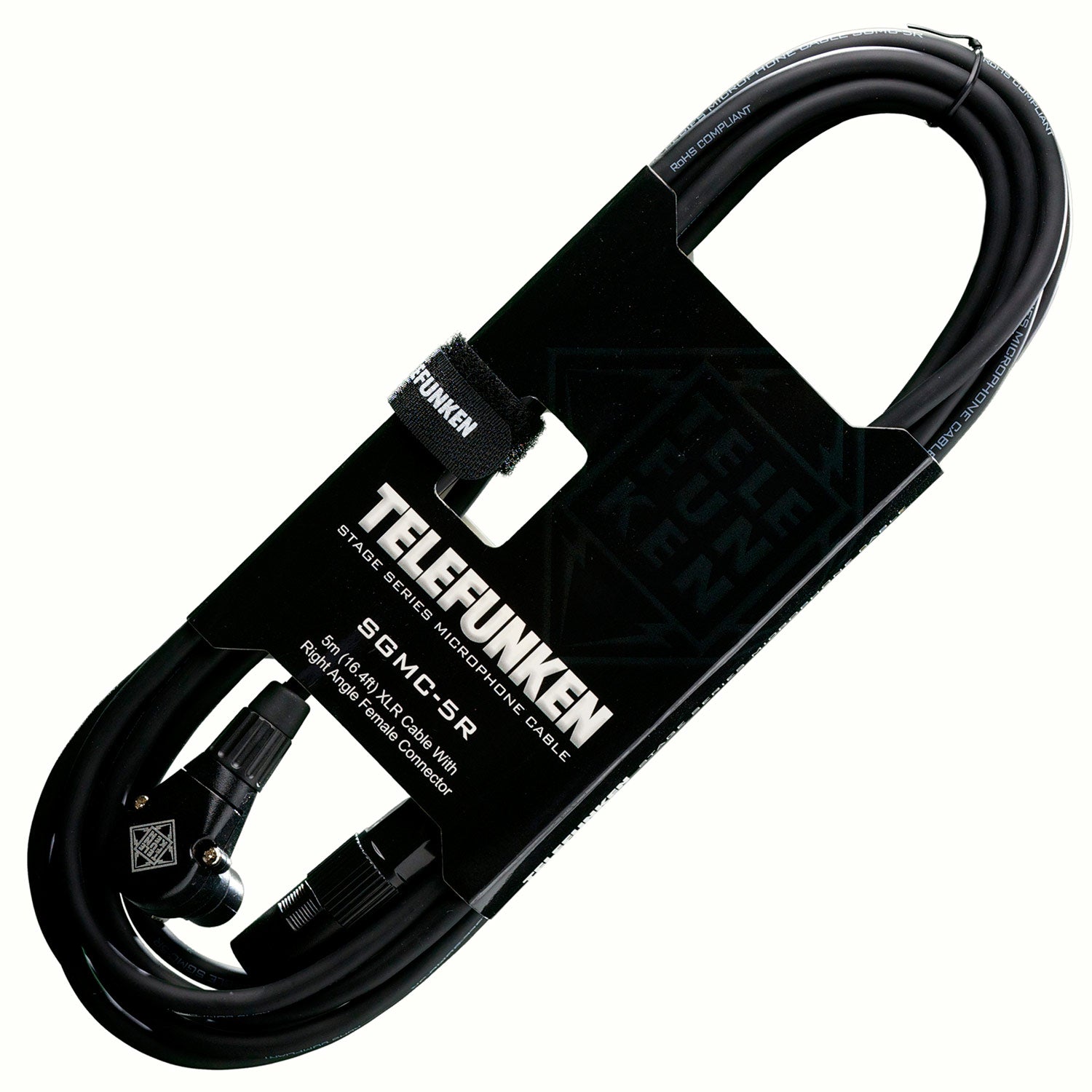 Telefunken SGMC-5R Stage Series XLR Microphone Cable (5 Meter/16.4 Foot/Right Angle)