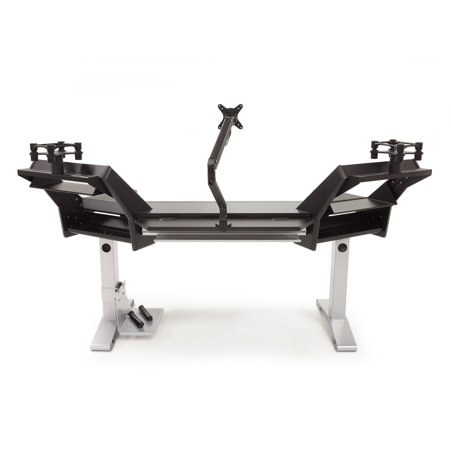 Argosy HALO-K-XC-B-S Halo K Ultimate-Halo K,2 Shelves,Pr. 160 Spkr Platforms,Kybrd Try,D8 Monitor Arm, Cpu Shelf