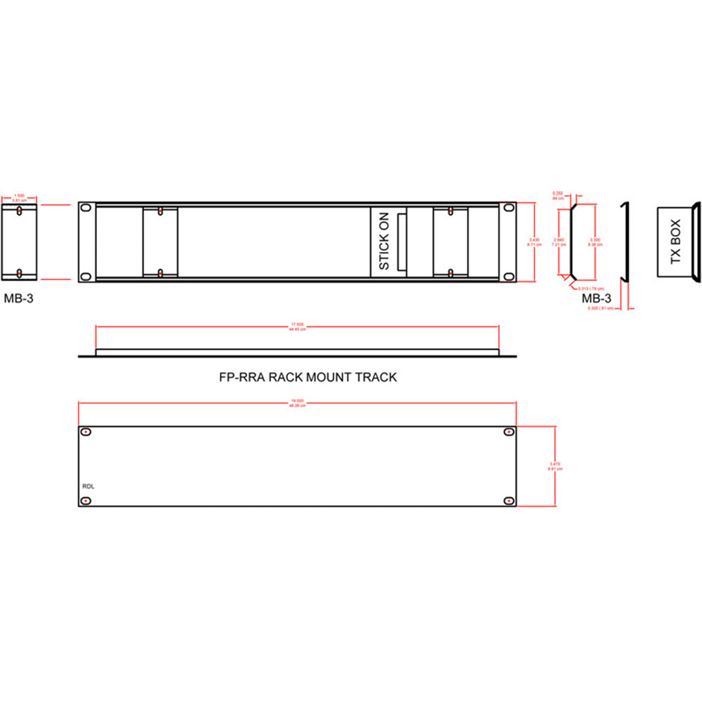 RDL MB-3 Kit to Mount ST, TX Series Modules on FP Panel