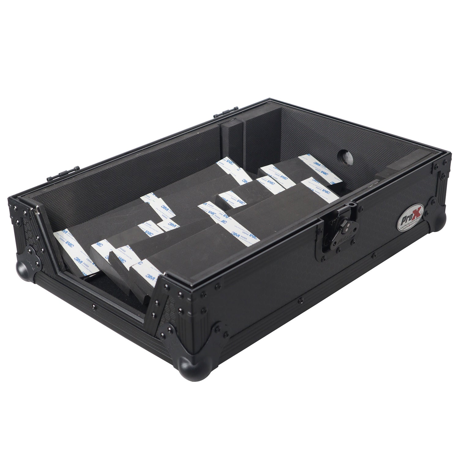 ProX XS-CDBL - Flight Case for Large Format CD-Media Player (Black on Black)