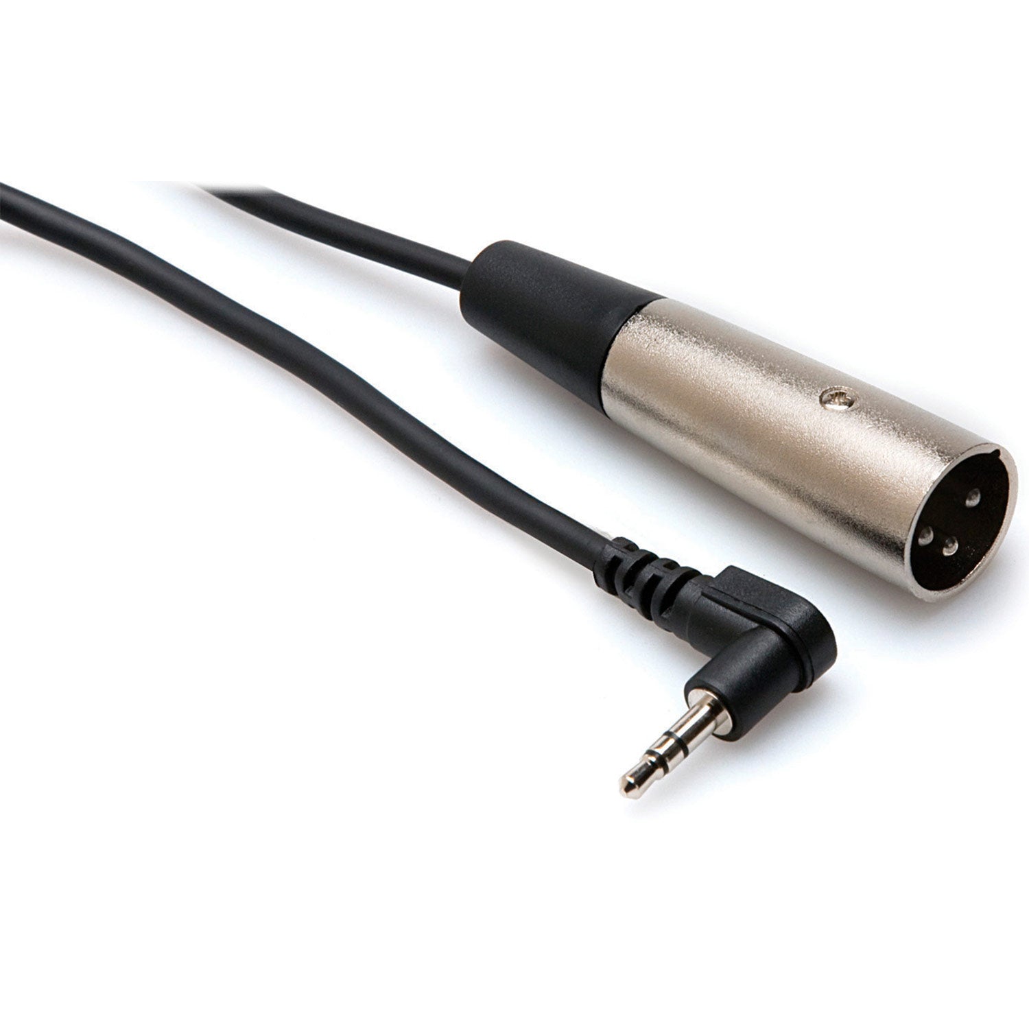 Hosa XVM-101M Camcorder Microphone Cable, Right-angle 3.5 mm TRS to XLR3M, 1 foot