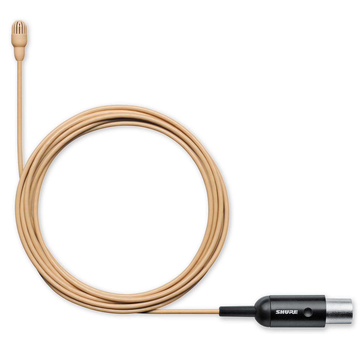 Shure TwinPlex TL47T/O-MTQG-A Subminiature Lavalier Microphone (Low Sens, MTQG, Tan)