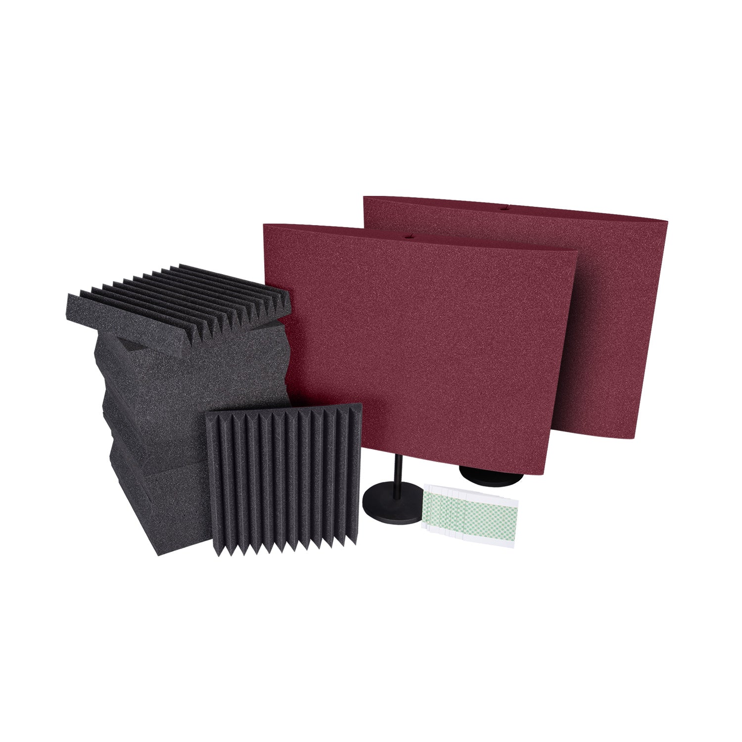 Auralex Podcast Starter Kit Plus - Complete Treatment Solution for Content Creators (Burgundy)