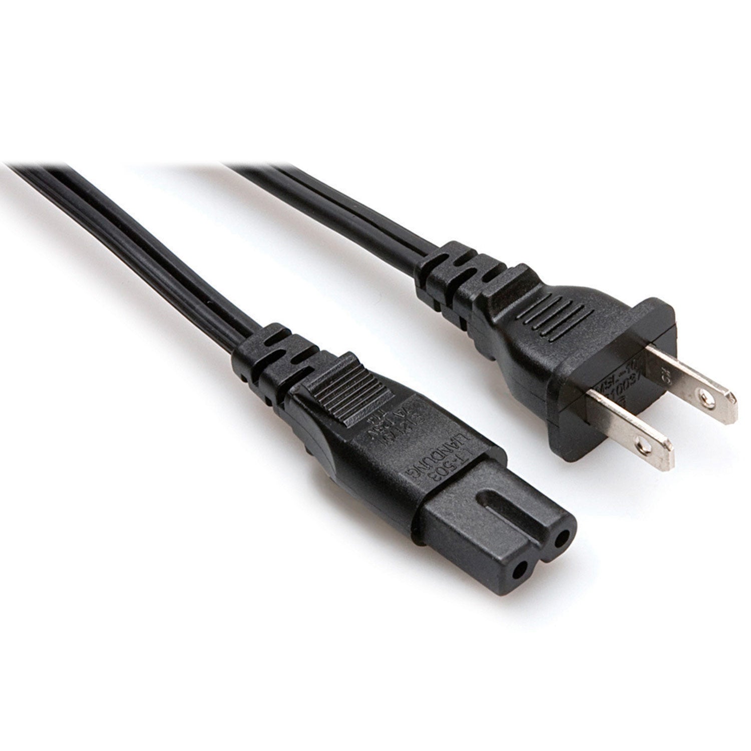 Hosa PWP-461 IEC C7 polarized to NEMA 1-15P Power Cord, 8 feet