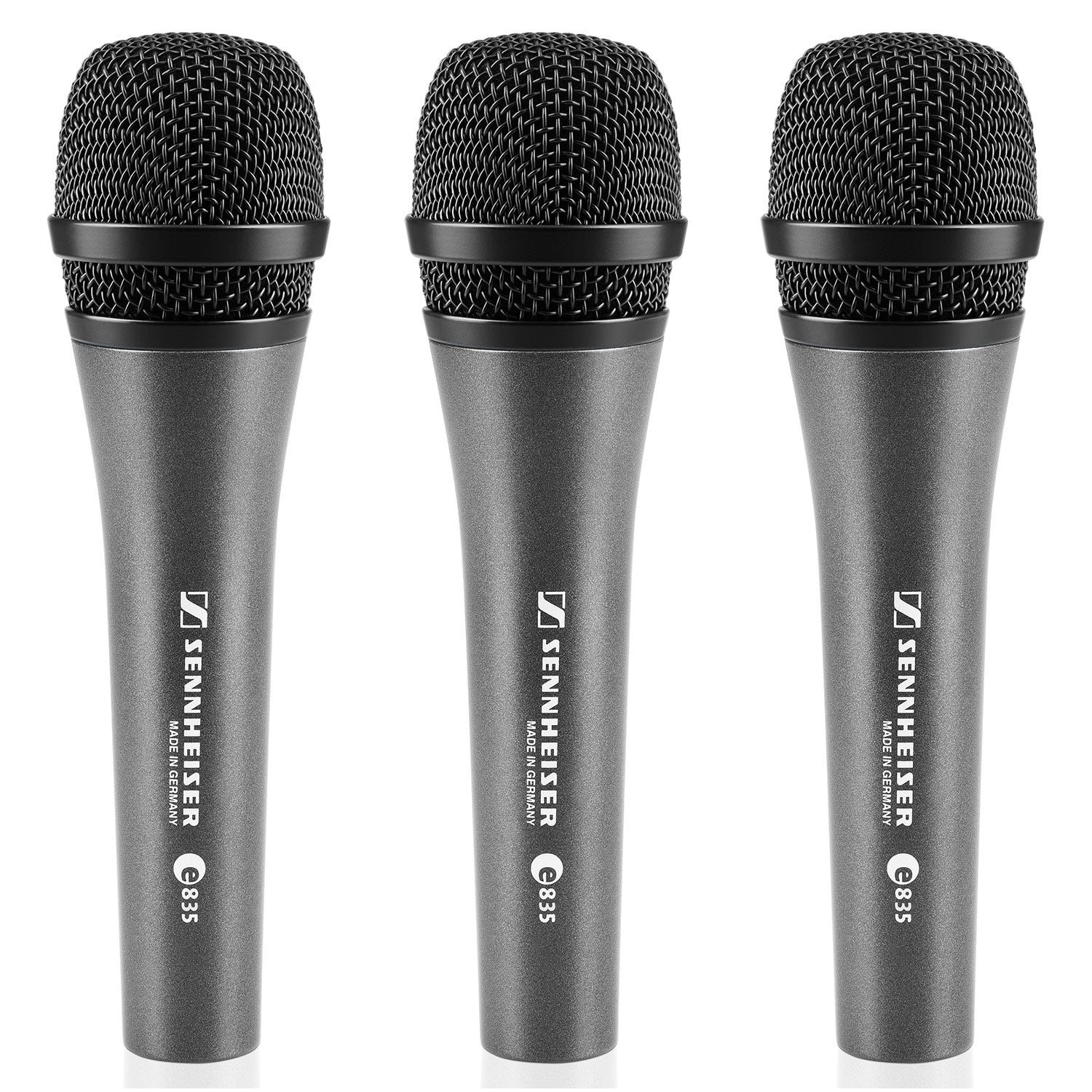 Sennheiser e835 Handheld Microphone Three Pack