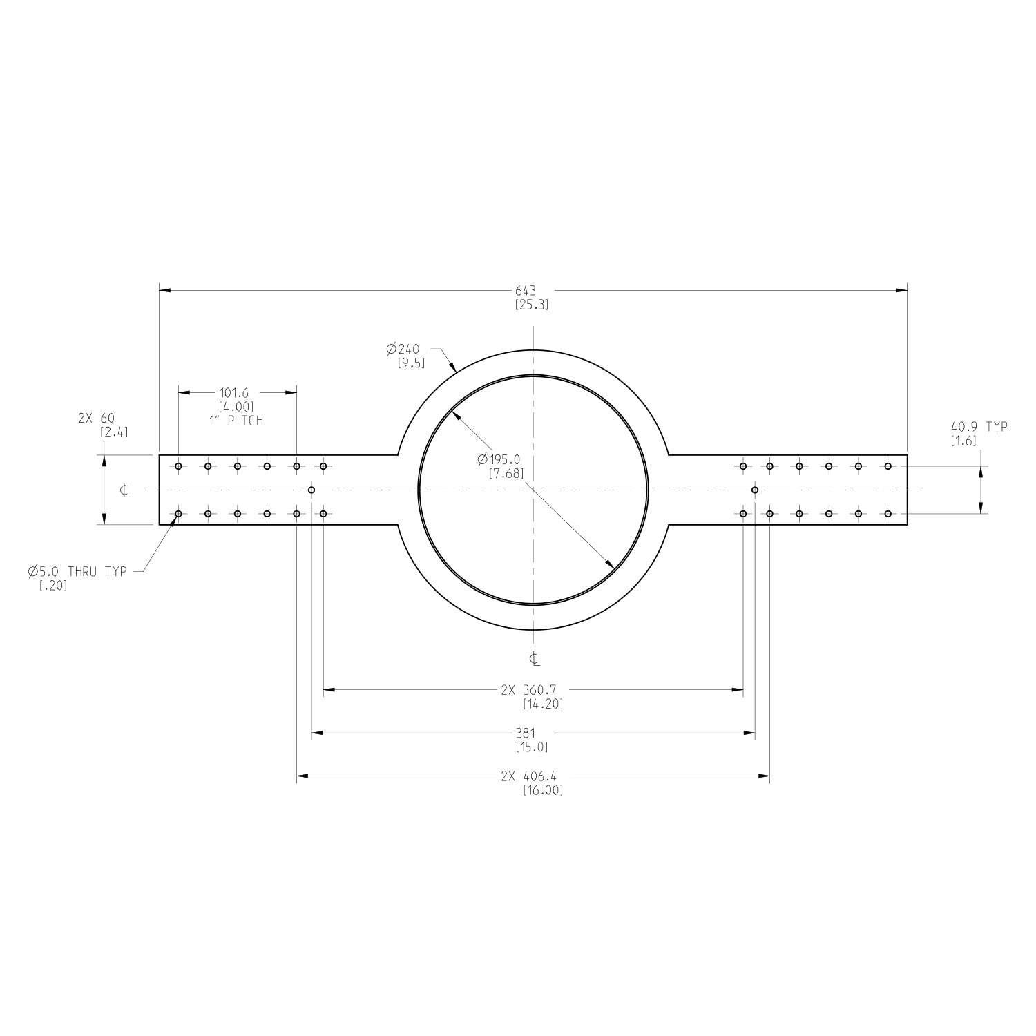 QSC AD-MR4 - Mud Ring for AD-C4T Ceiling Speakers (Set of 6)