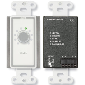 RDL D-RLC10 Remote Level Control in Decora Wall Plate (White) - Custom Engraving Option