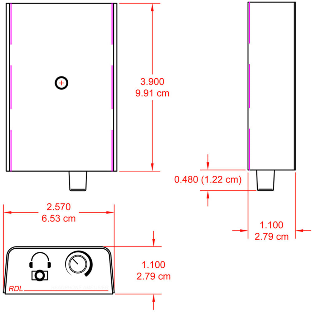 RDL TP-HA1A Format-A Stereo Headphone Amplifier