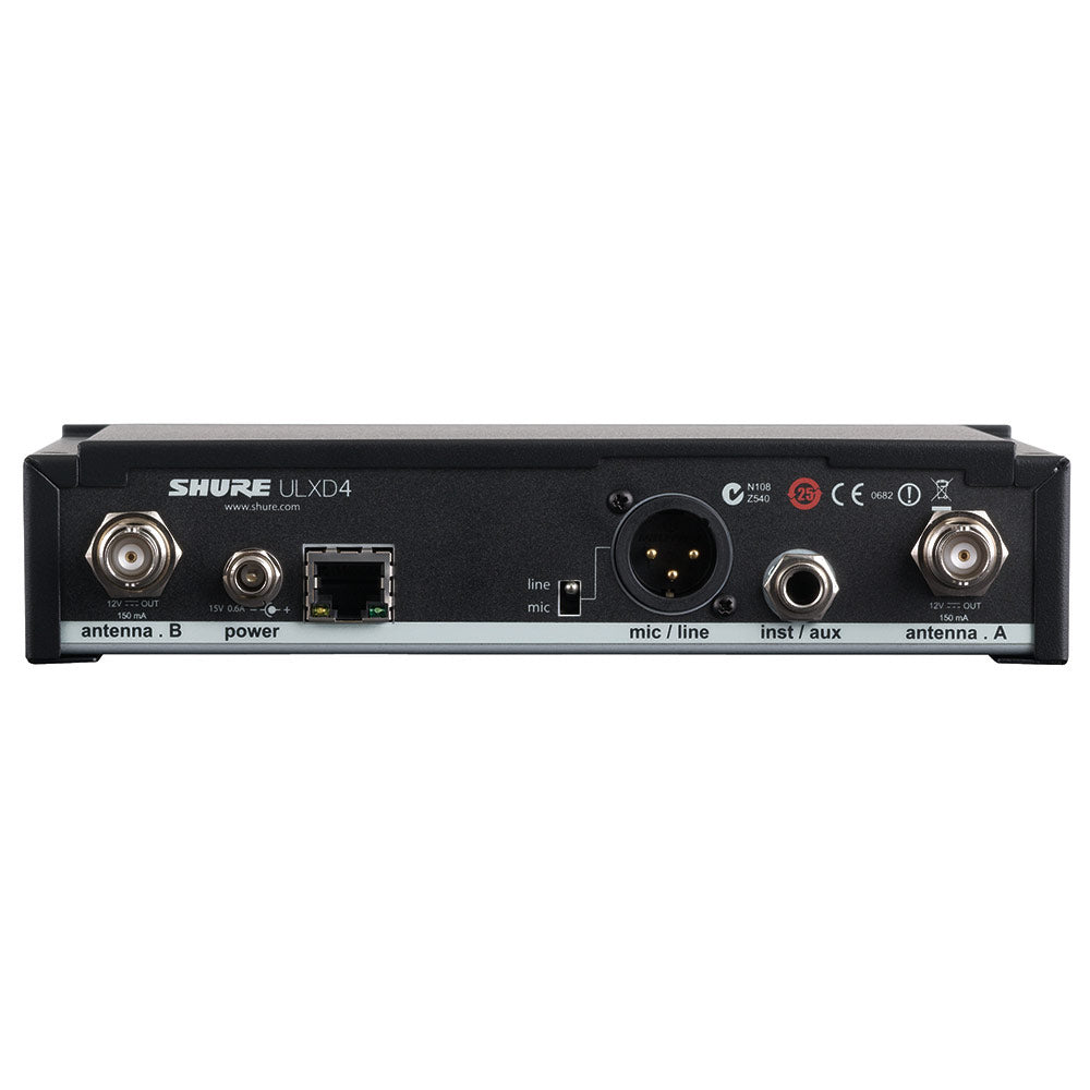 Shure ULXD4 - Single-Channel Wireless Receiver (J50A Band - 572-608 + 614-616MHz)