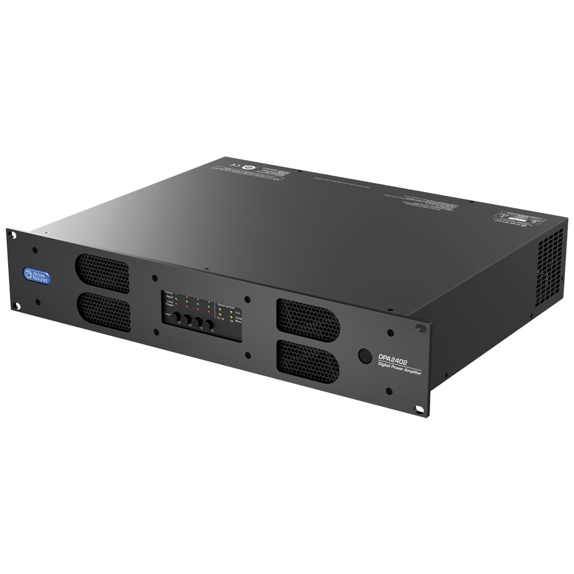 AtlasIED DPA2402 - 2400-Watt 2 Or 4-Channel Configurable Network Power Amplifier