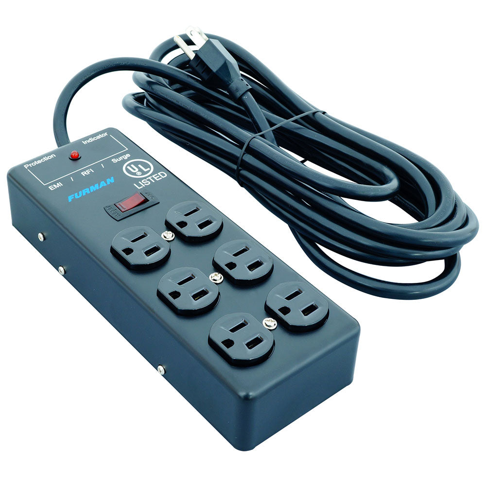 Furman SS-6B - 6 Outlet 2x3 Metal Chassis Surge Suppressor Strip