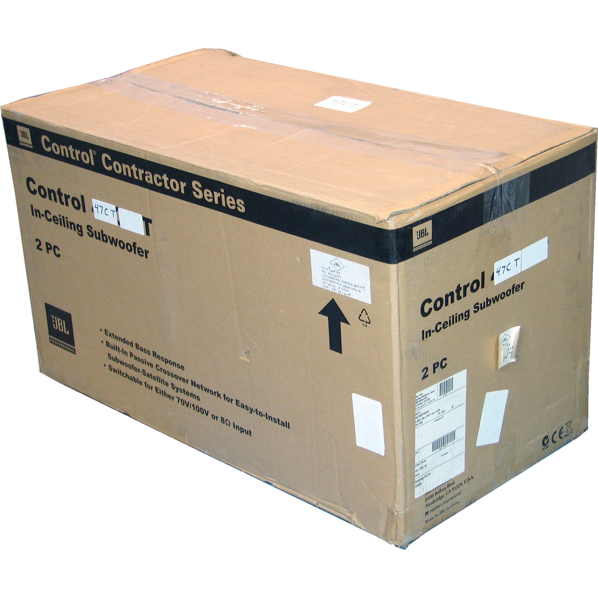 JBL Control 47C/T Wide Coverage Extended Bass Ceiling Speaker (Pair) - B-Stock