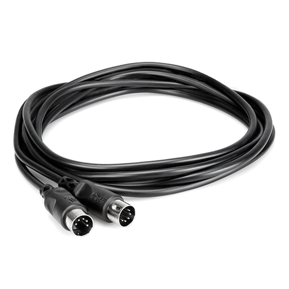 Hosa MID-301BK MIDI Cable, 5-pin DIN to Same, 1 foot