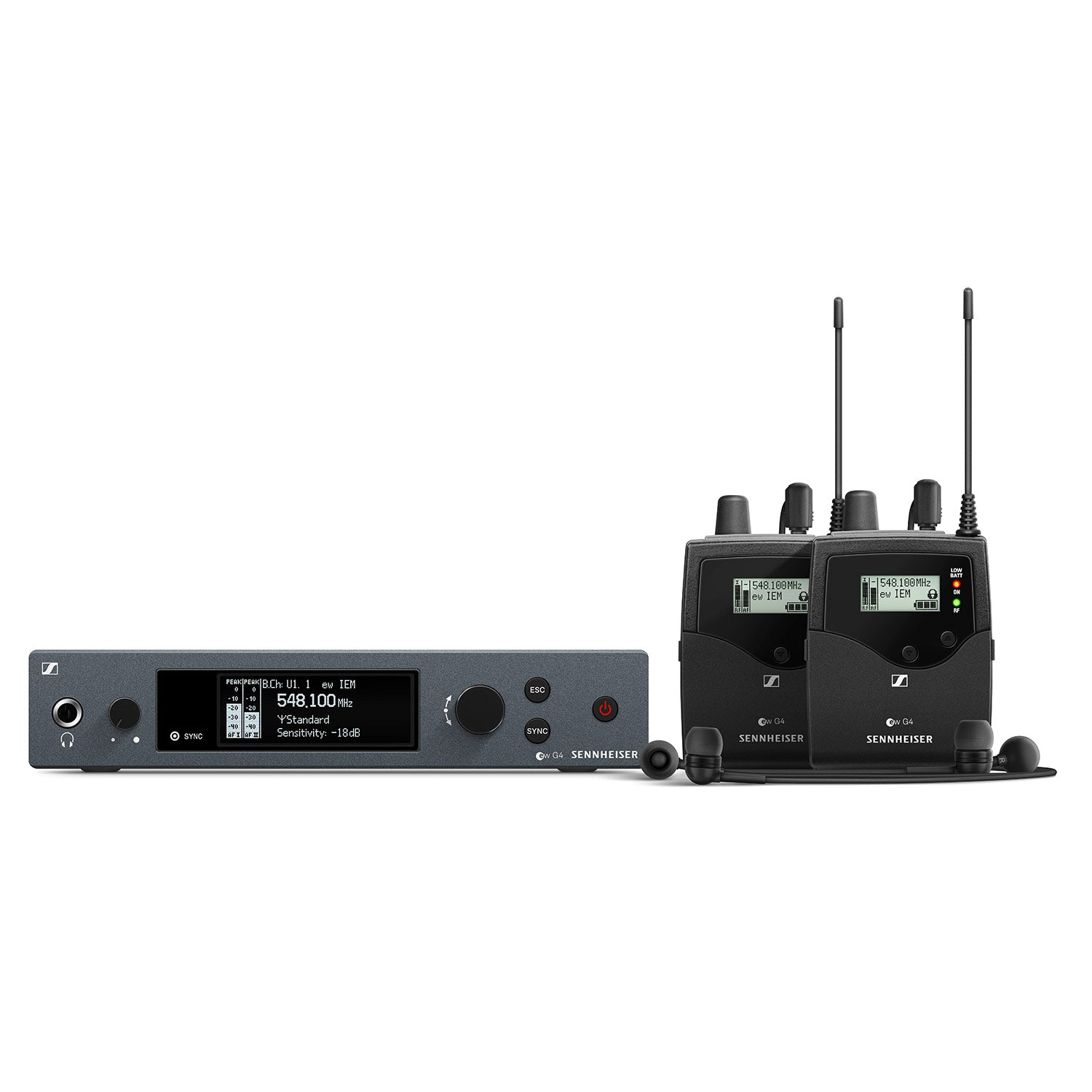 Sennheiser EW IEM G4-TWIN Evolution Wireless Dual IEM System (A1 Band/470-516 MHz)