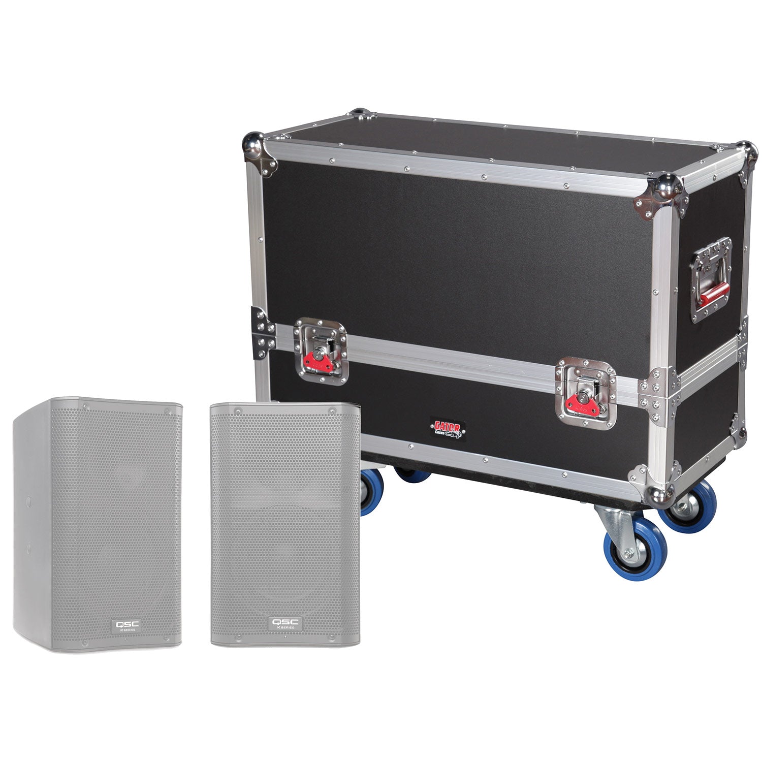 Gator G-TOUR SPKR-2K8 Tour Style Transporter For (2) K8 Speakers