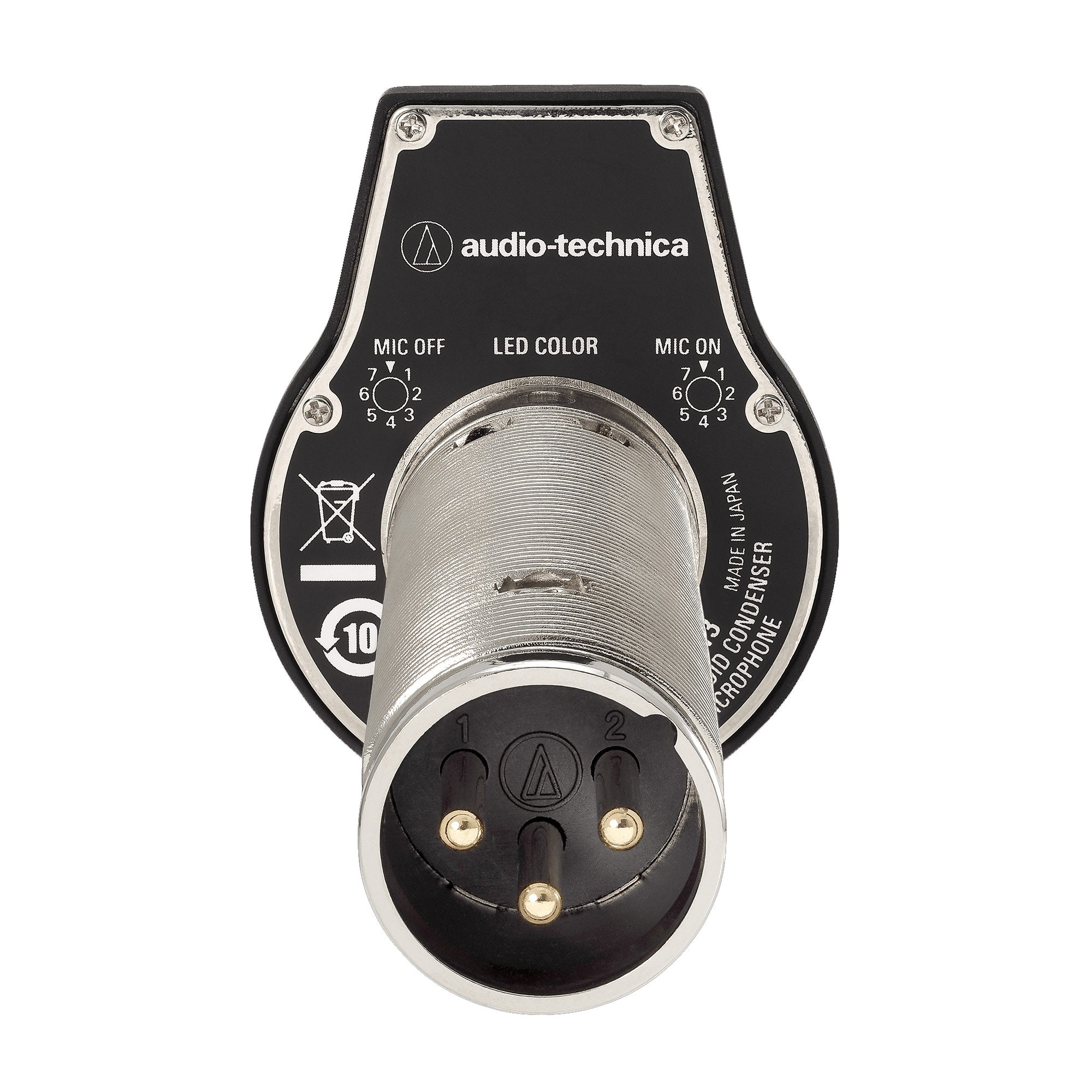 Audio-Technica ES947C/FM3 Cardioid Condenser Boundary Microphone with 3-Pin XLR Output and Local Muting