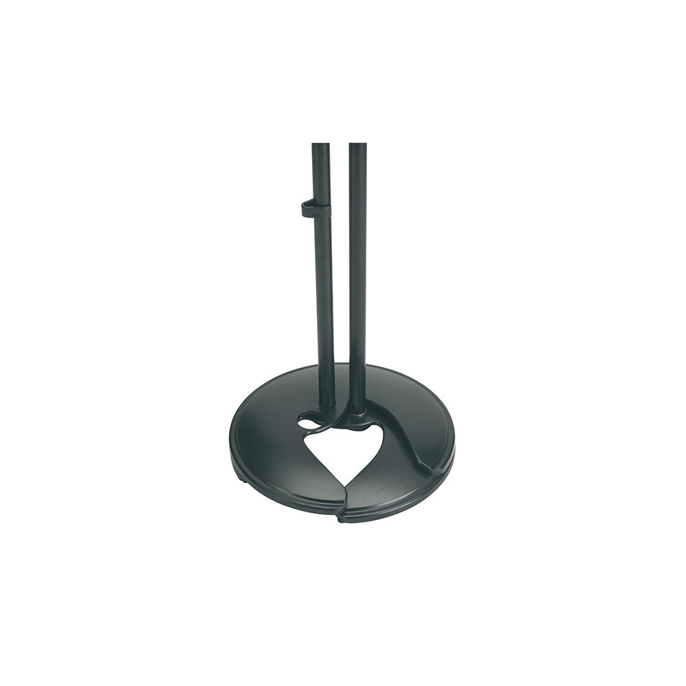K + M 26075 Stackable Microphone Stand with One-Handed Pistol Grip Height Adjustment - Black
