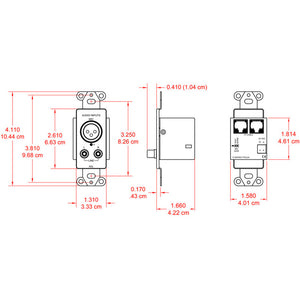 RDL DS-TPSL2A Decora Mount Active Format-A Sender - XLR/RCA Input (Steel) - Custom Engraving Option