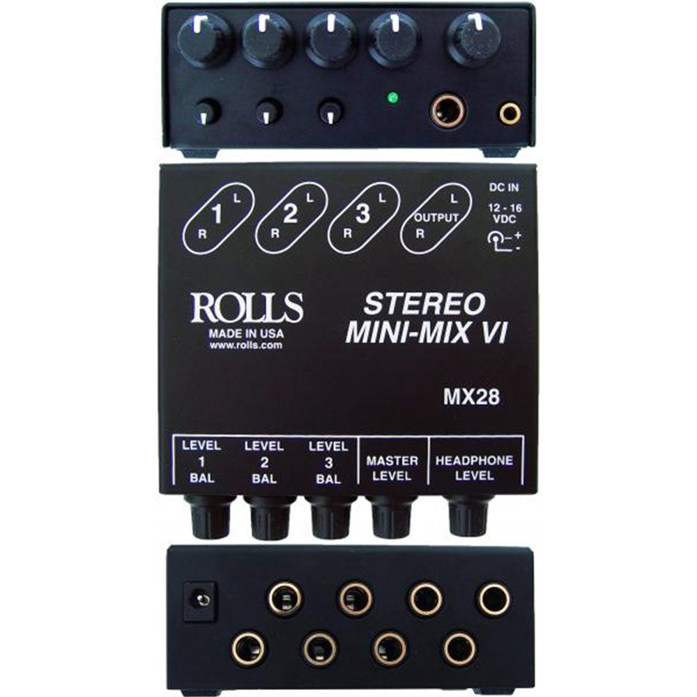 Rolls MX28 3-Channel Miniature Stereo Mixer