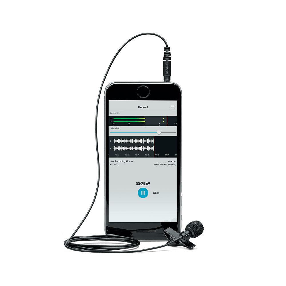 Shure MVL Lavalier Microphone for Smartphone or Tablet