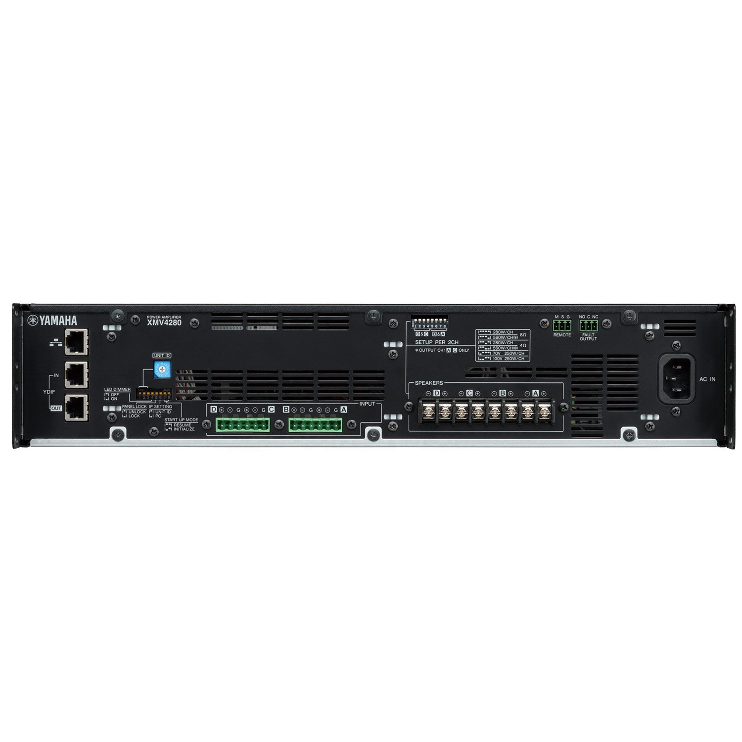 Yamaha XMV4280 4-Channel Power Amplifier with YDIF Interface