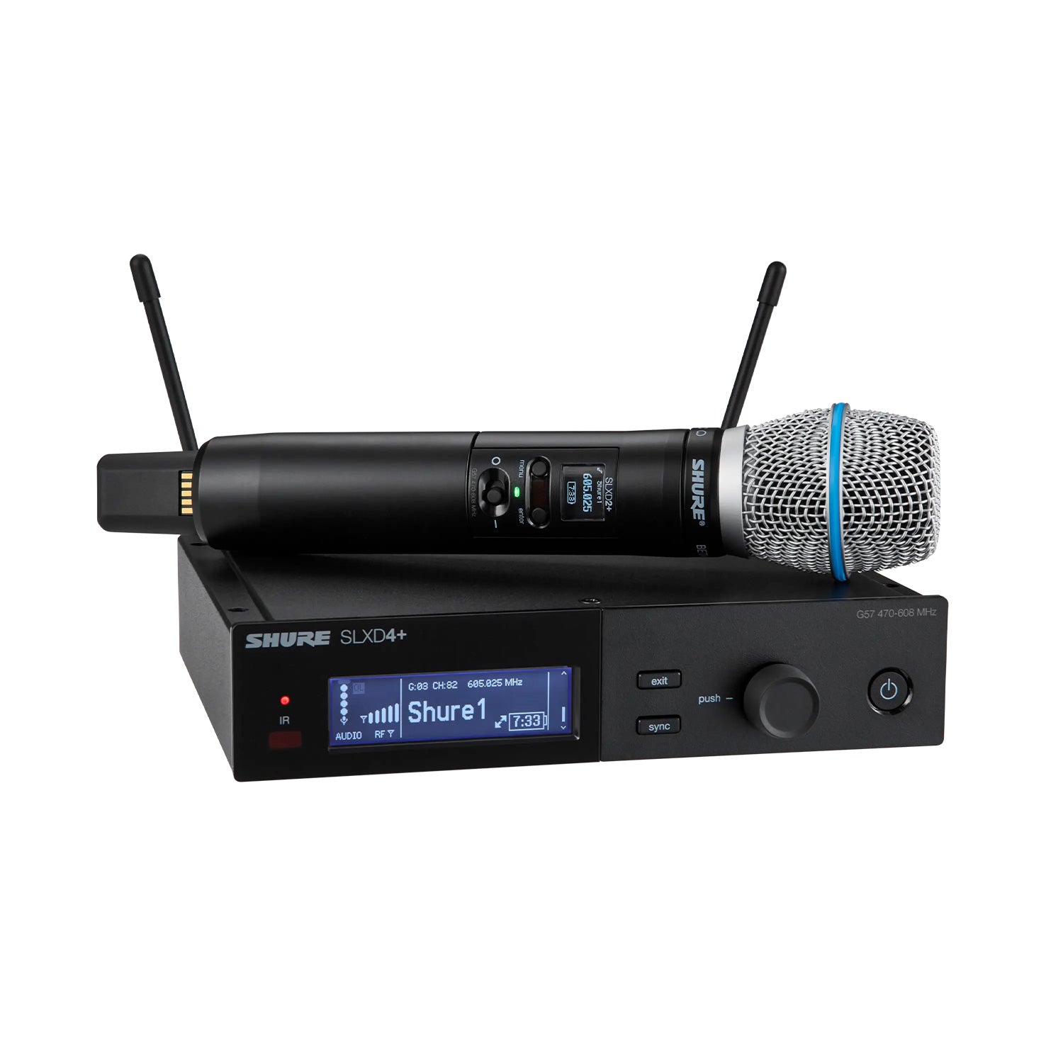 Shure SLXD24+/B87A - Handheld Wireless System with Beta 87A (G57 Band/470-616 MHz)