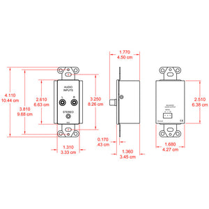 RDL DS-CIJ3C Consumer Input Jacks – Mono - Custom Engraving Option