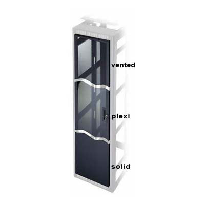 Middle Atlantic LVFD-21 Vented Front Door for 21 Space DWR Series Racks - Black
