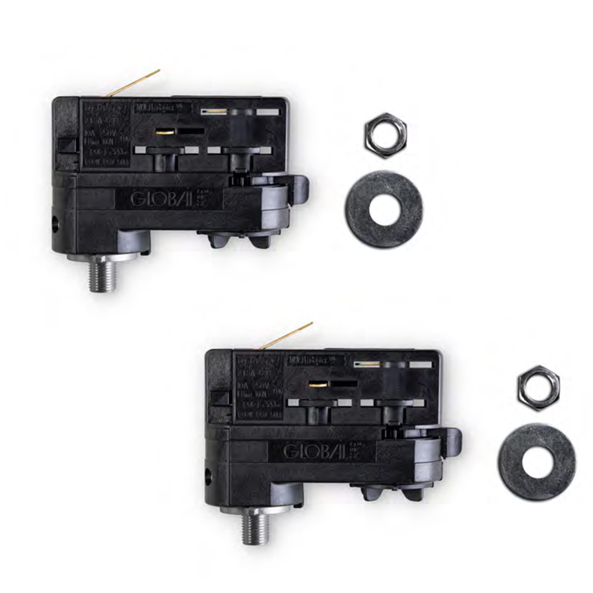 Biamp LRAPRE - Premium Light Rail Adaptor for KUBO / SDQ5P / OVO5 (Black / 2 Pack)