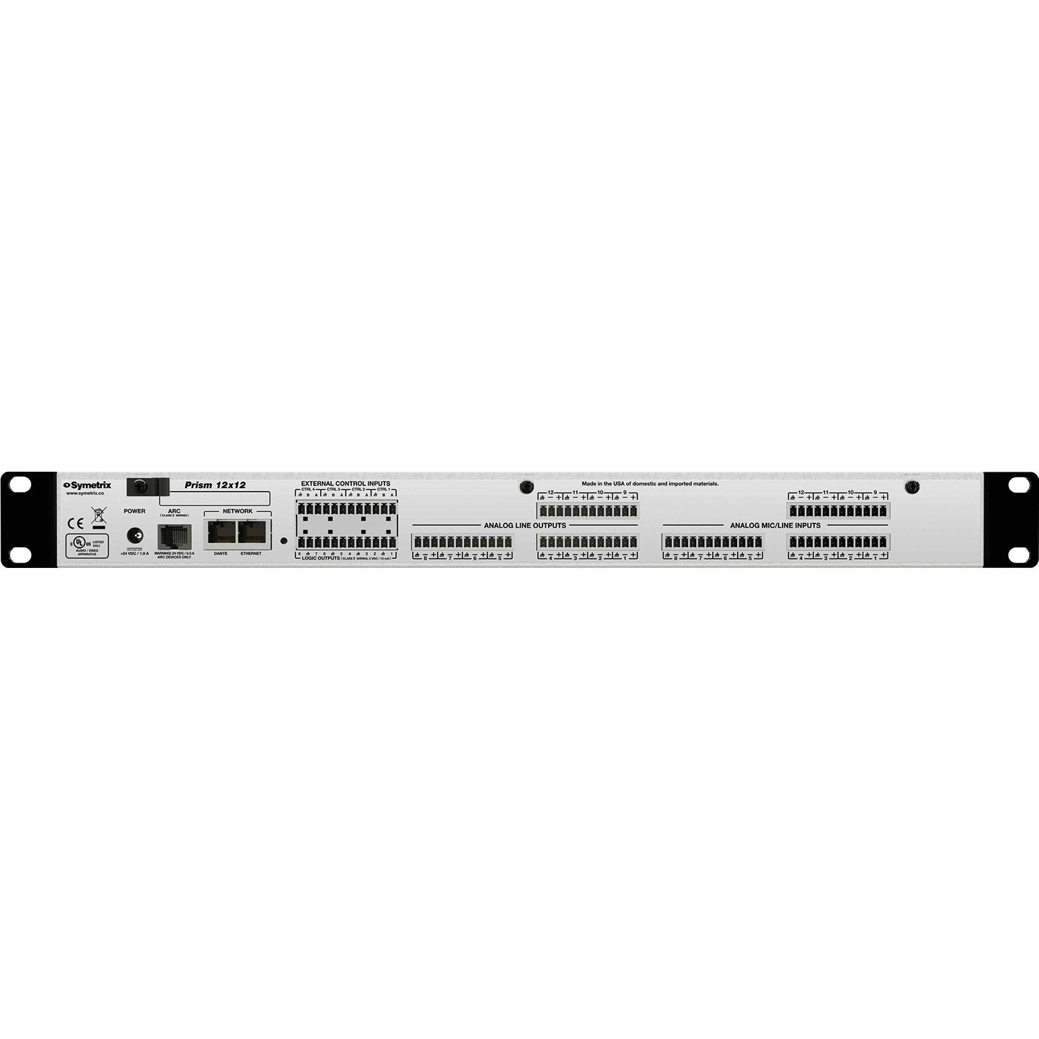 Symetrix Prism 12x12 - 12-Input 12-Output Analog to Dante Interface