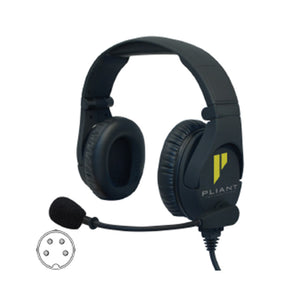 Pliant Technologies PHS-SB210-4M - SmartBoom Pro Dual-Ear Intercom Headset (XLR4M)