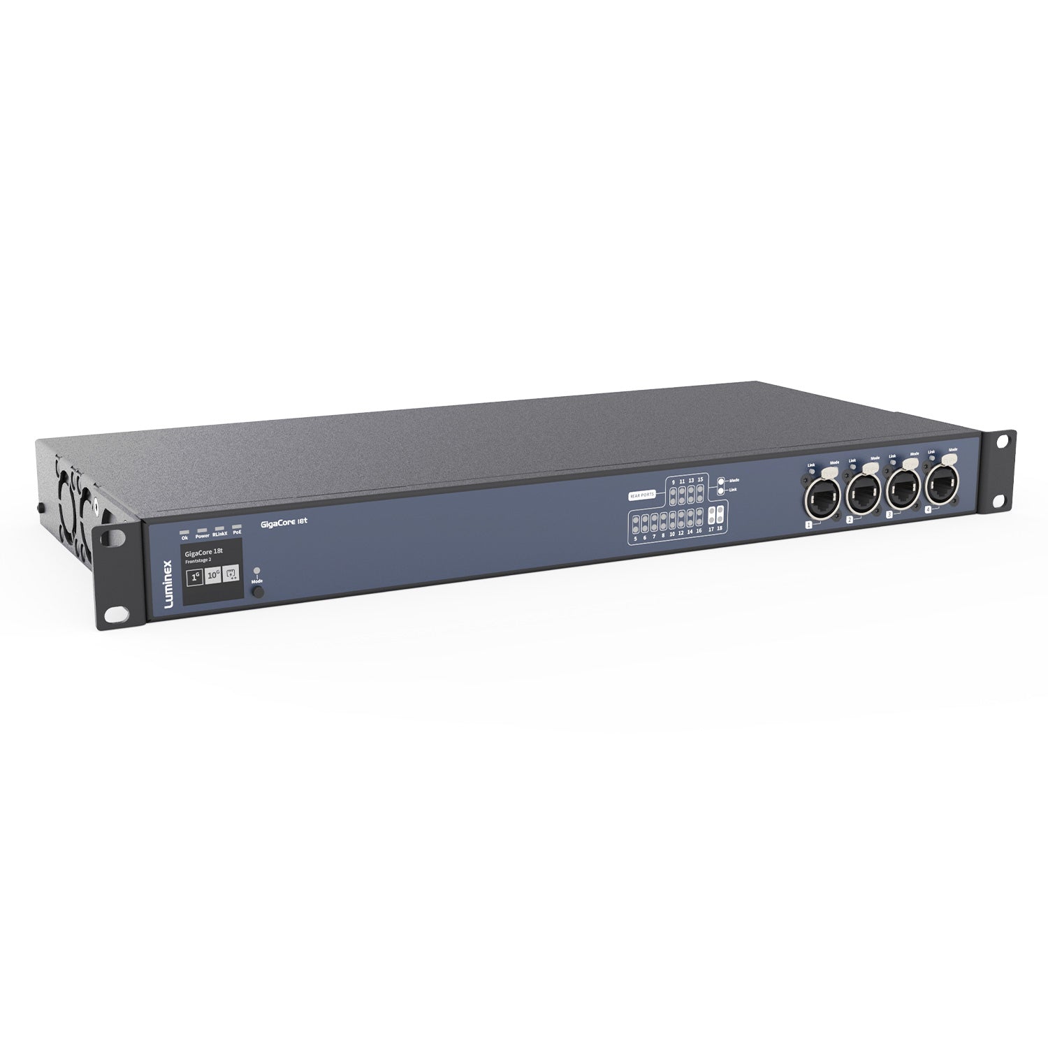 Luminex GigaCore 18t - 10GB Network Switch for AV Systems (16 x 1GB / 2 x 10GB / SFP+ / PoE++)