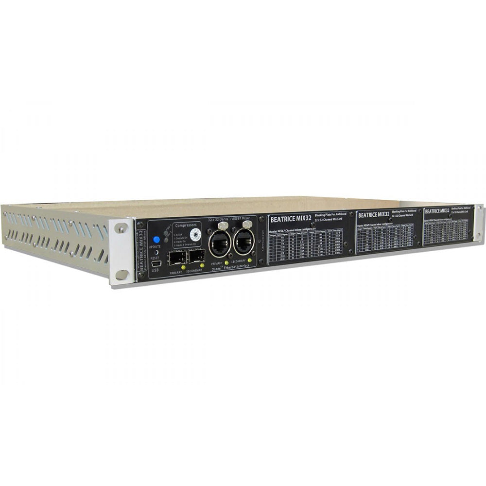 Glensound BEATRICE MIX32/R - 32 x 32 Fixed-Ratio Ravenna Mixer/Processor with Compressors