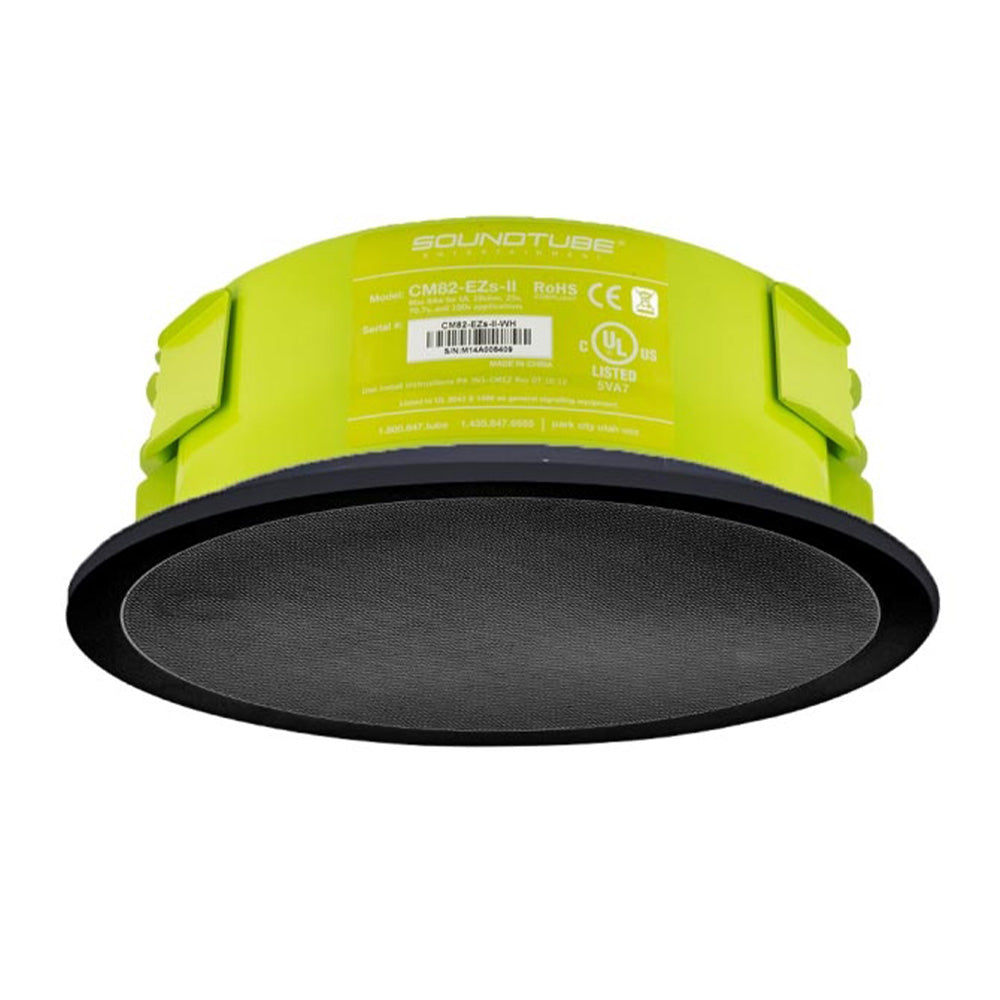 Soundtube CM82-EZS-II-BK - Two-Way 8-Inch In-Ceiling Loudspeaker with Short Can (Black)