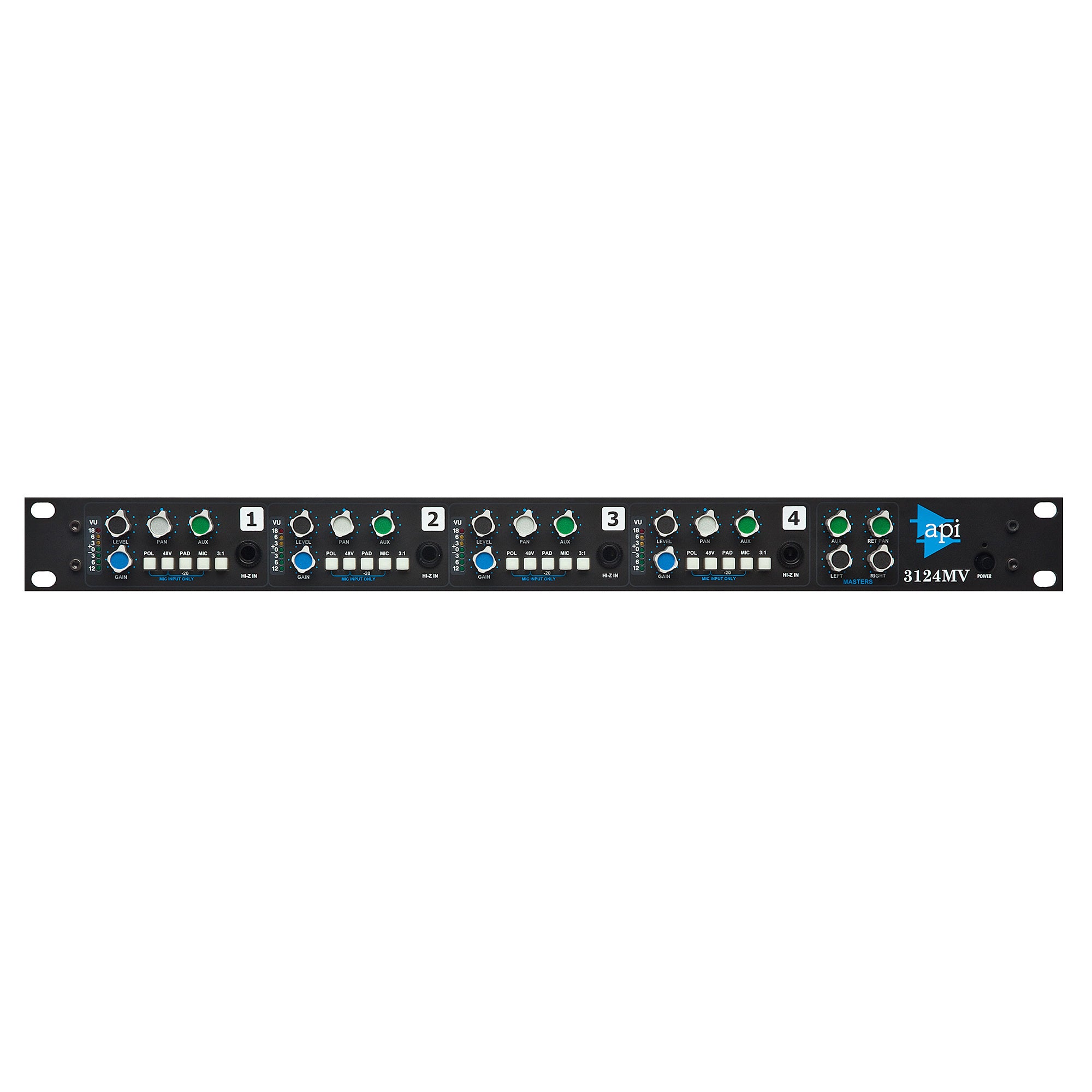 API 3124MV Discrete 4-Channel Mic/Line Preamp with Stereo Mixer