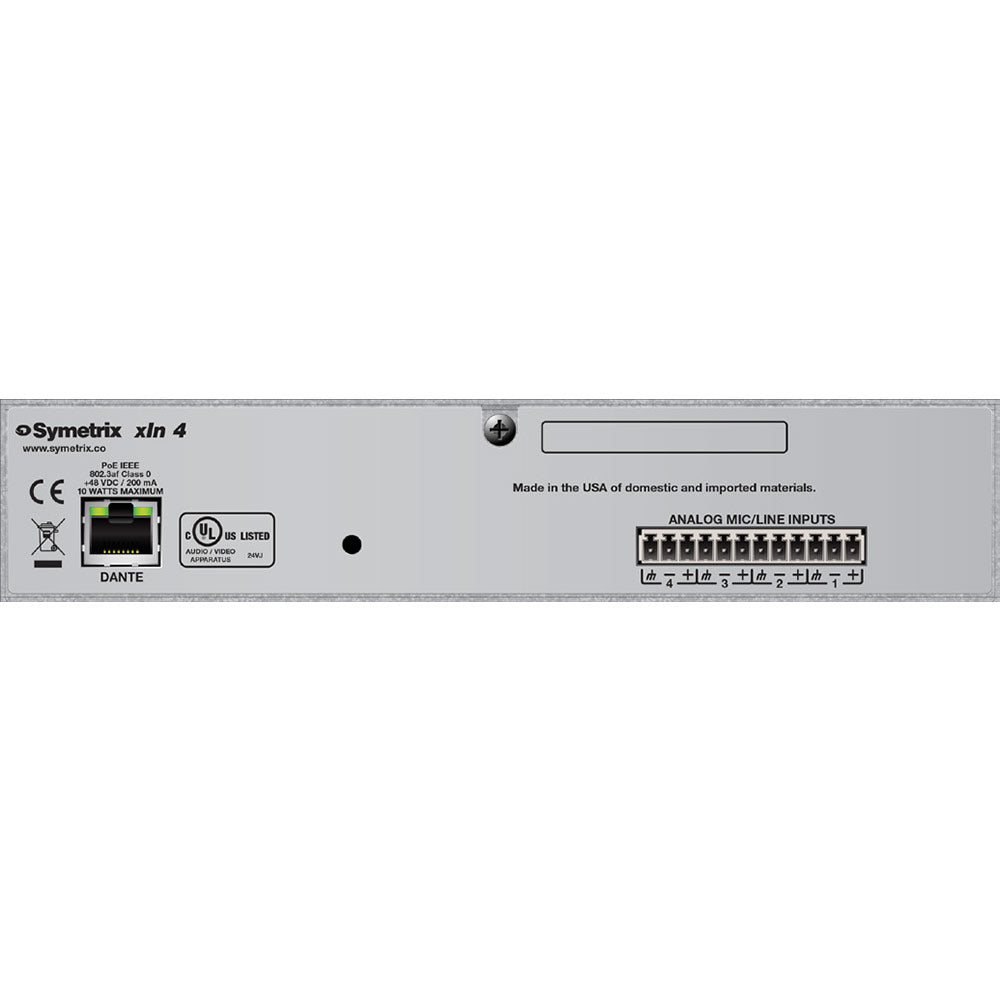 Symetrix xIn 4 - 4-Input Analog to Dante Interface