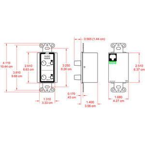 RDL D-RC2M Remote Audio Mixing Control with Muting - Custom Engraving Option