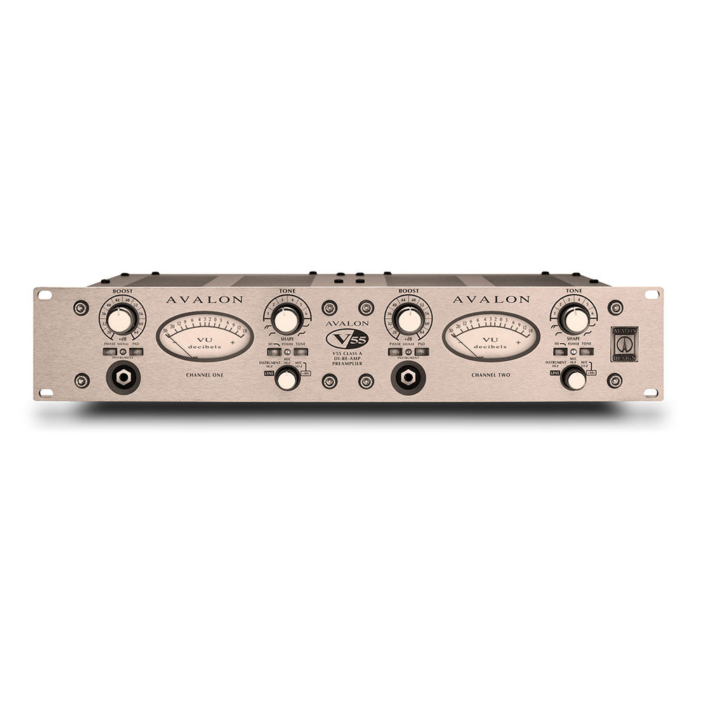 Avalon V55 Dual Channel Pure Class A Microphone Preamplifier with DI and Re-Amping