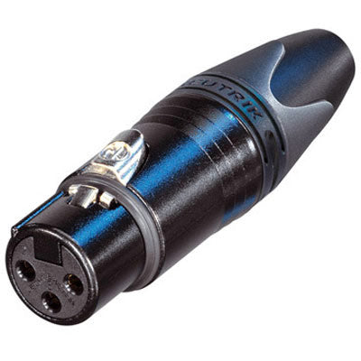 Neutrik NC3FXX-BAG XX Series 3 Pin Female Cable Connector - Black/Silver