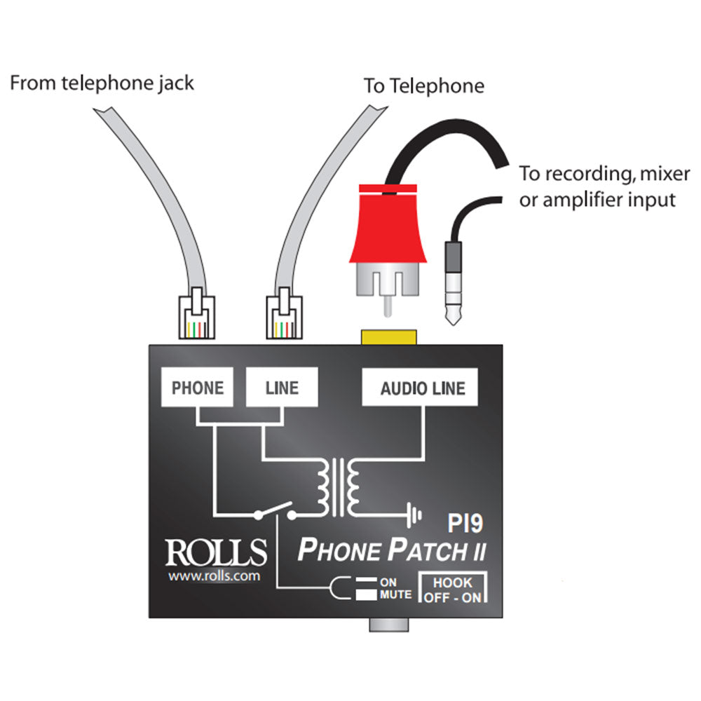 Rolls PI9 Phone Patch II Telephone Output Adapter