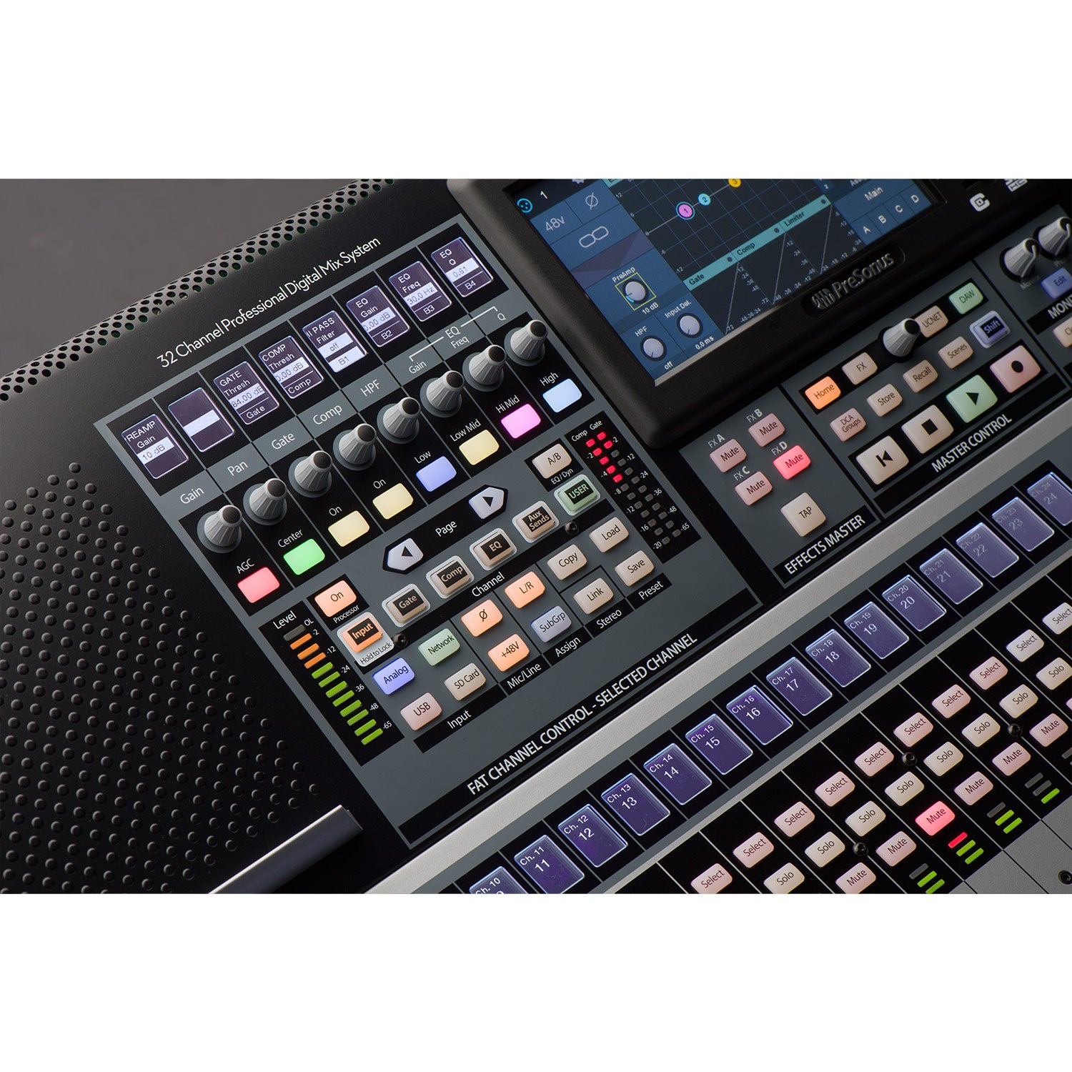 PreSonus StudioLive 32S - 32-channel/26-bus digital mixer with AVB networking and dual-core FLEX DSP Engine