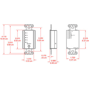 RDL DB-RCS4 4-Channel Remote Source Selector for RU-SX4A (Black) - Custom Engraving Option