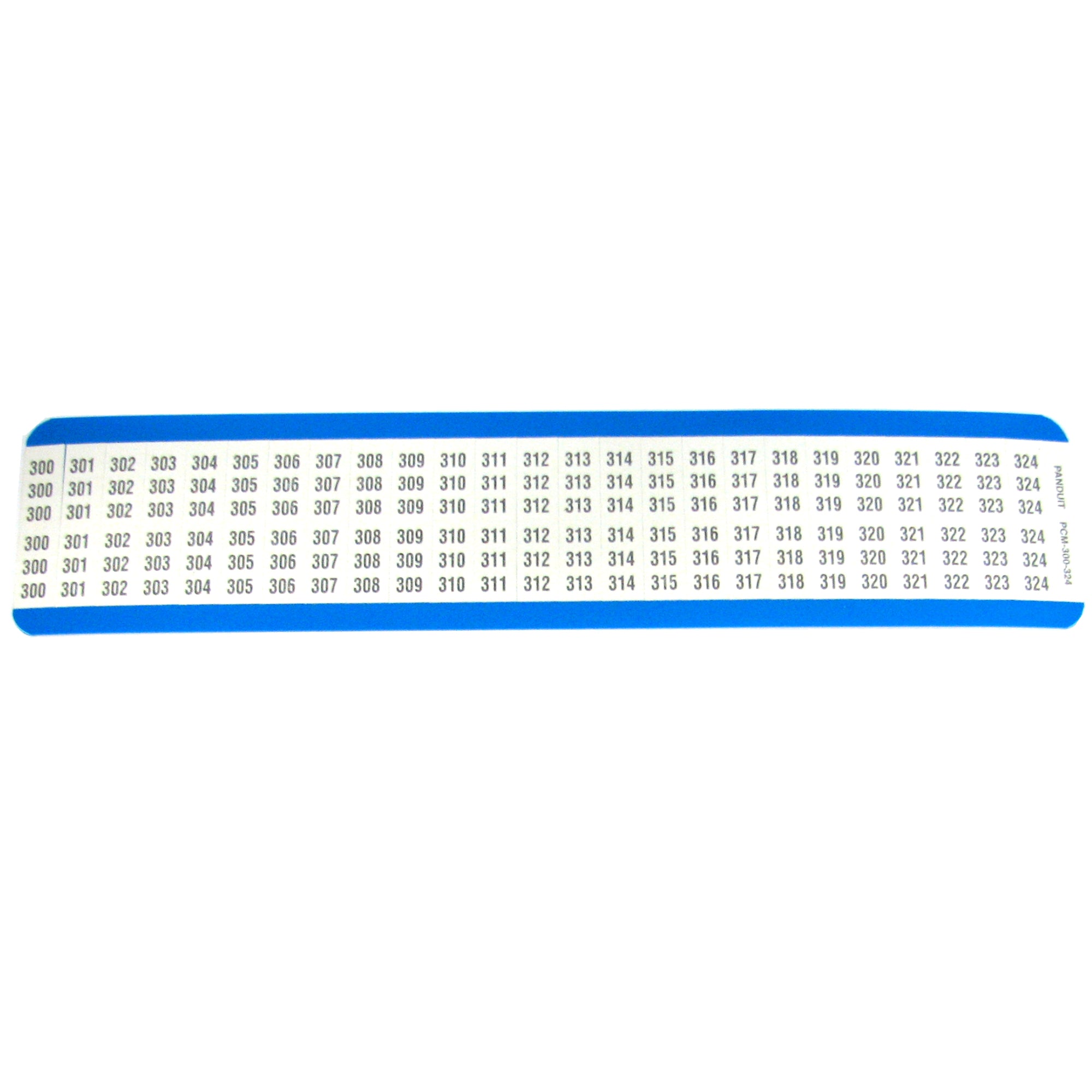Panduit PCM-300-324 Consecutive Number Wire Marker Card Legend 300-324