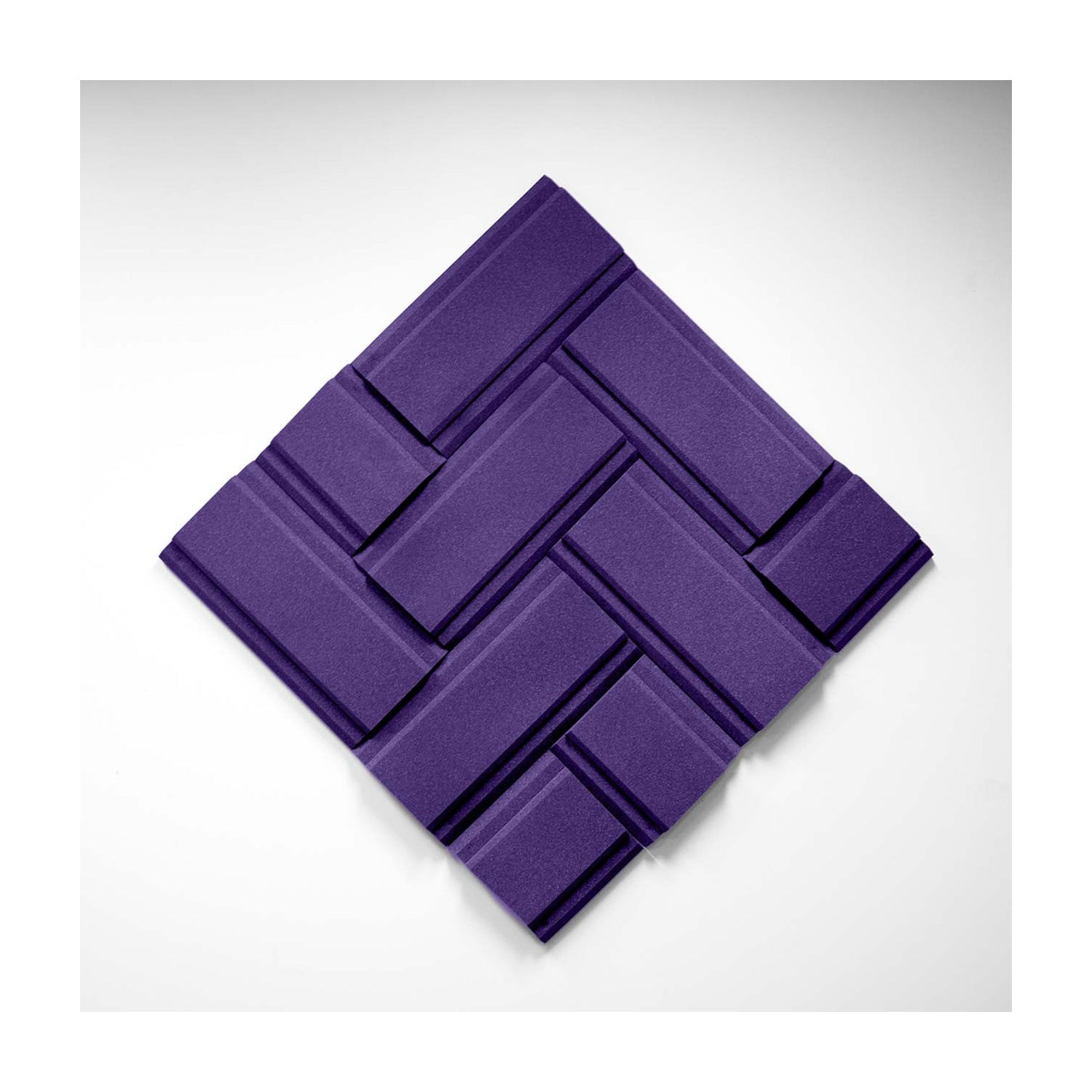 Auralex Studiofoam Royale Herringbone - Acoustic Absorption Panels (Purple / Box of 16)