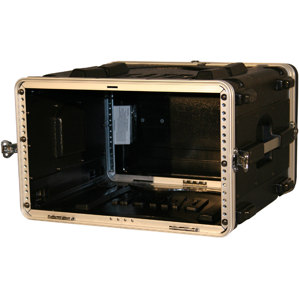 Gator GR-6L Locking ATA 6-Space Deluxe Rack with Front and Rear Rack Rail