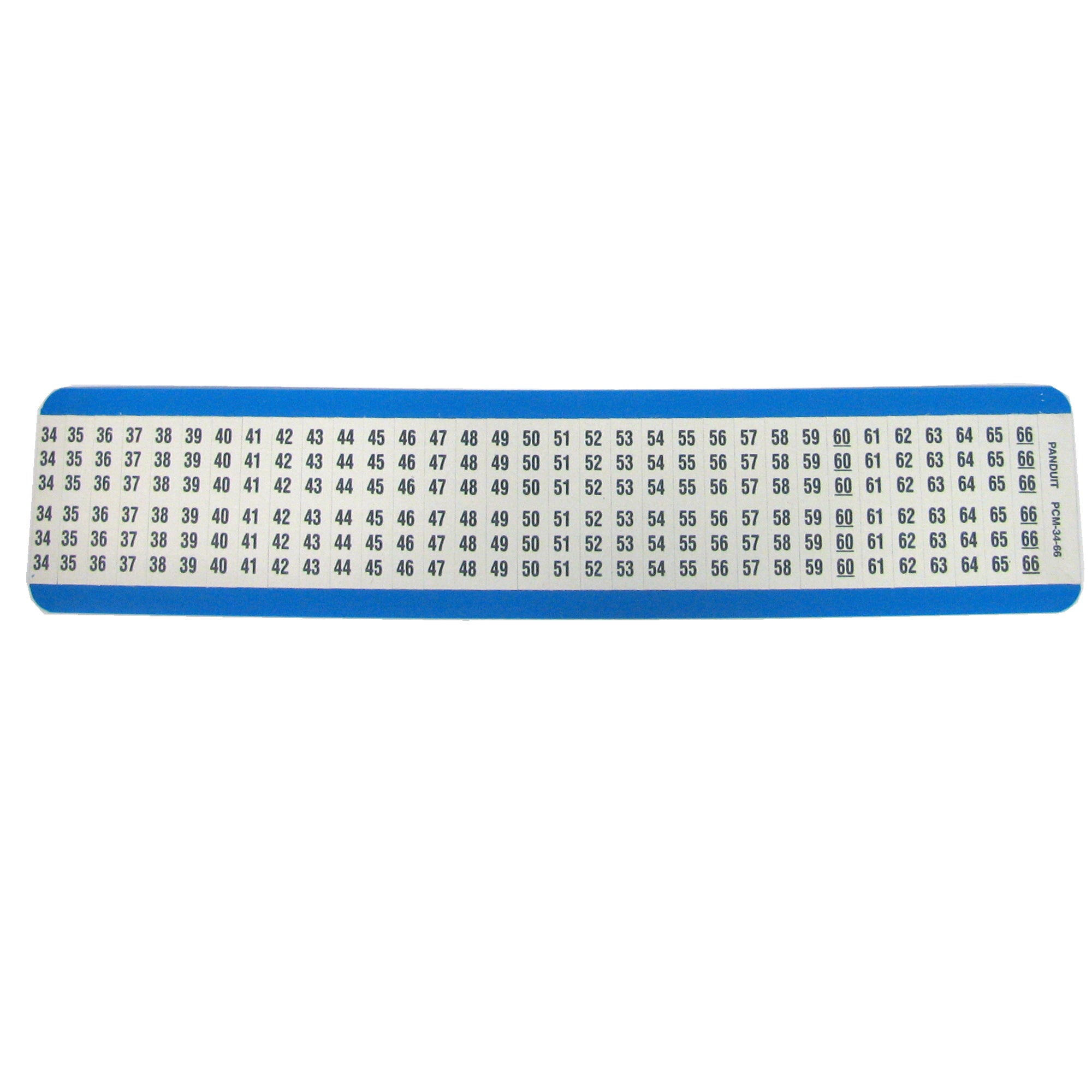 Panduit Pieces M-34-66 Consecutive Number Wire Marker Card - #34-66